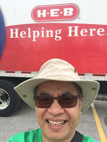 MagRabbit CEO and founder Tommy Hodinh poses in front of HEB truck